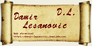 Damir Lešanović vizit kartica